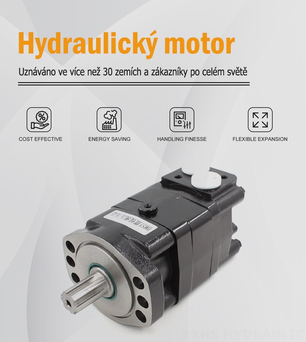 Hydraulický motor BMSY s cykloidním převodem 100 cm³/ot. 50 l/min Hydraulický motor